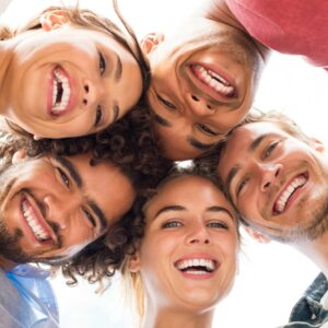 Group of people smiling in happiness